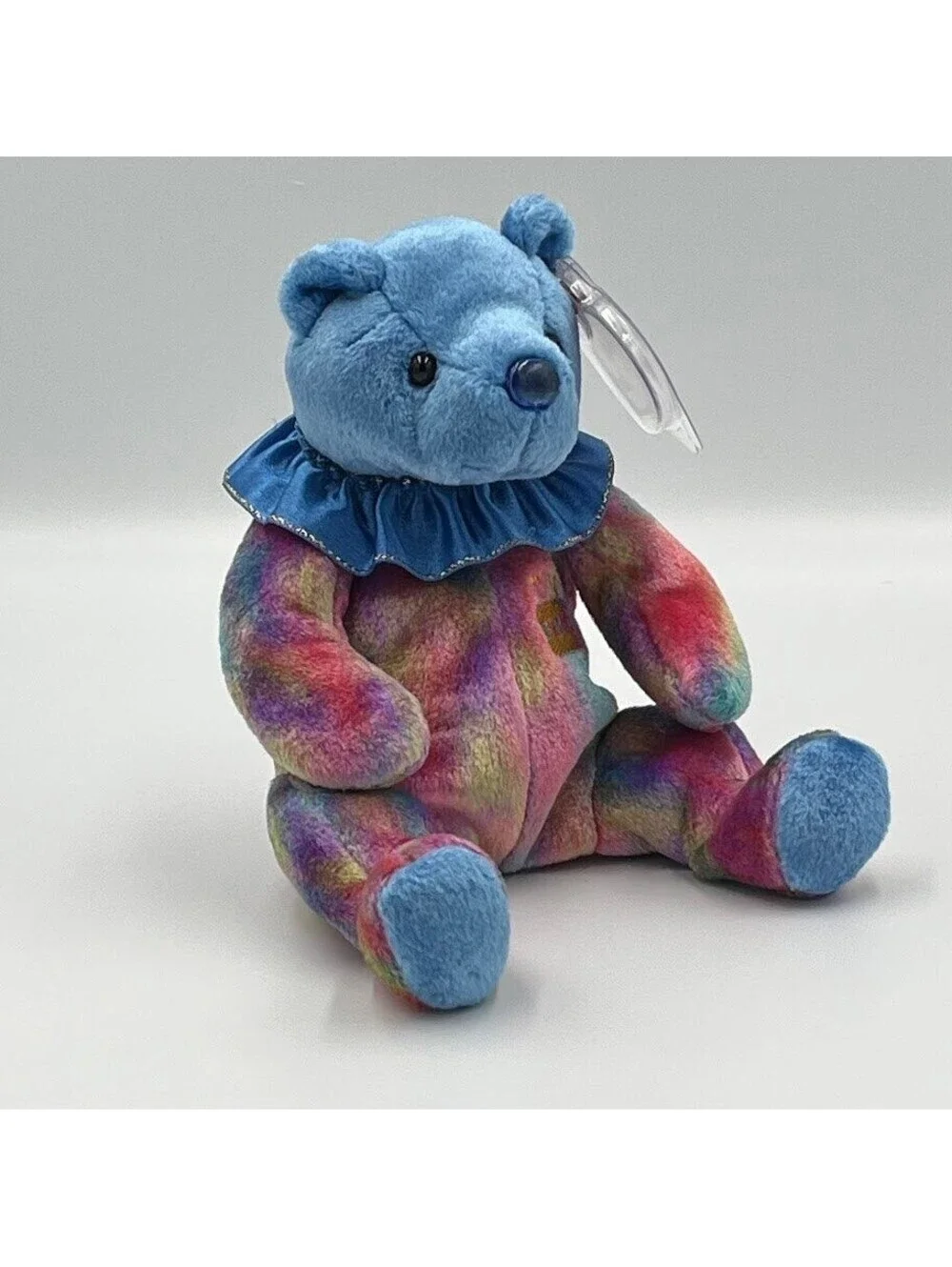 September Birthday Bear Vintage 2001 Ty Beanie Babies Tie Dye MWMT Tag Protector